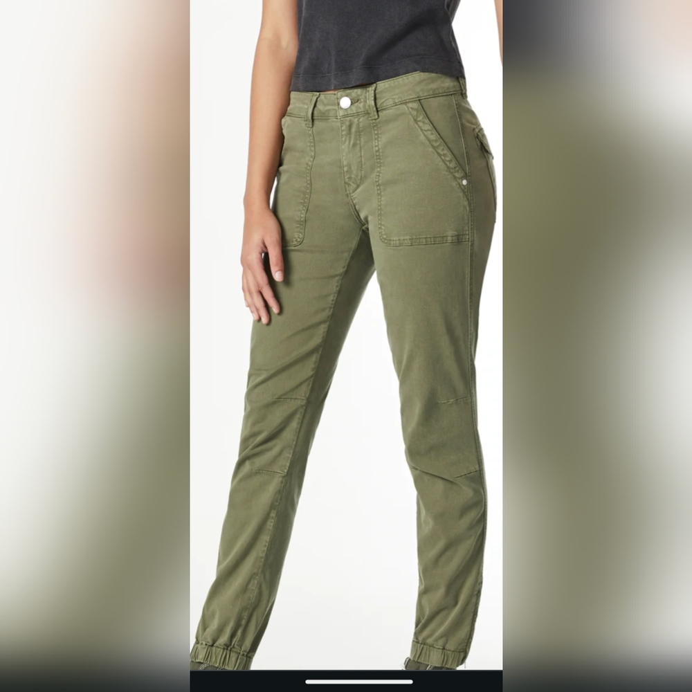Mavi Jeans IVY  Mid-Rise slim Cargo colo Green Size 24 - Picture 2 of 9